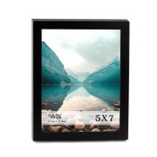 Wholesale - 5"x7" BLACK WOOD PICTURE FRAME C/P 15